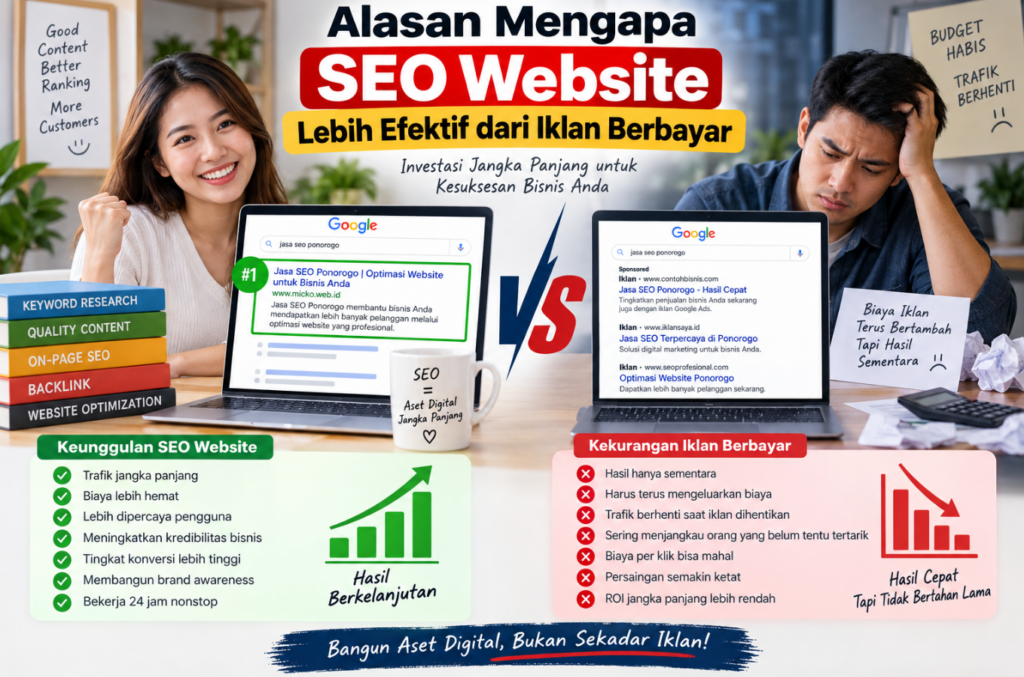 Alasan Mengapa SEO Website Lebih Efektif dari Iklan Berbayar