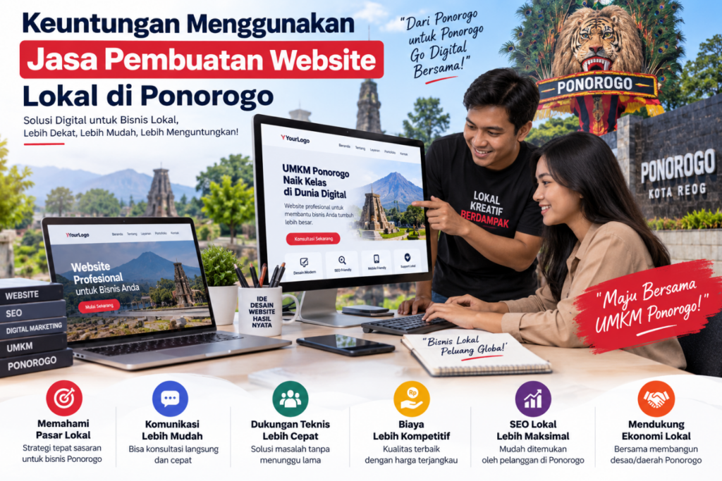Keuntungan Menggunakan Jasa Pembuatan Website Lokal di Ponorogo