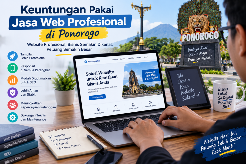 Keuntungan Pakai Jasa Web Profesional di Ponorogo