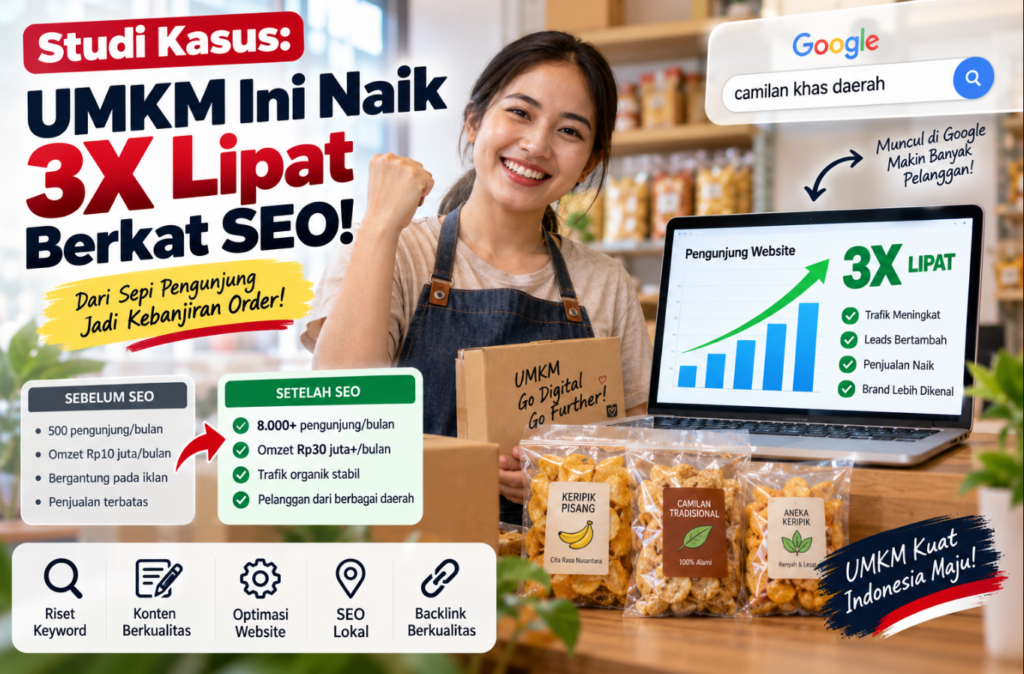 Studi Kasus UMKM Ini Naik 3X Lipat Berkat SEO!