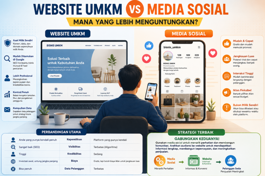 Website UMKM vs Media Sosial Mana yang Lebih Menguntungkan