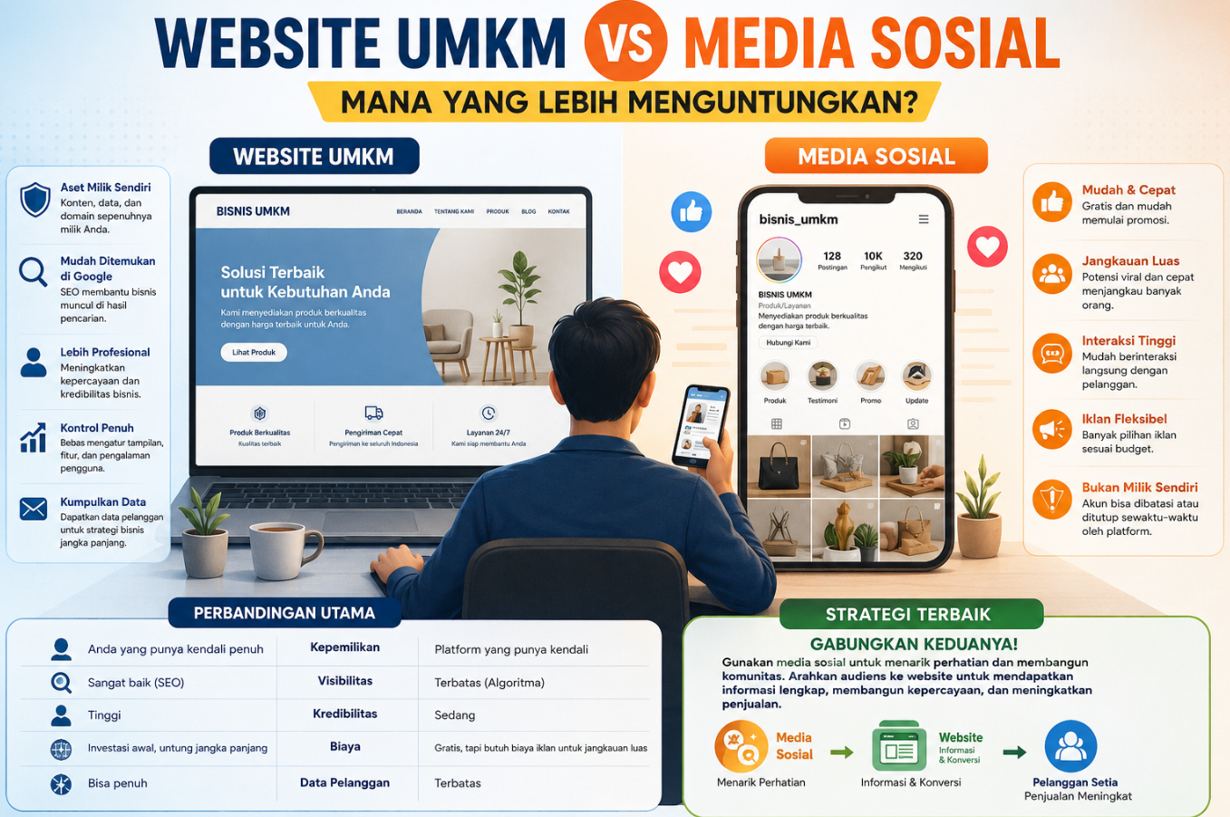 Website UMKM vs Media Sosial: Mana yang Lebih Menguntungkan?